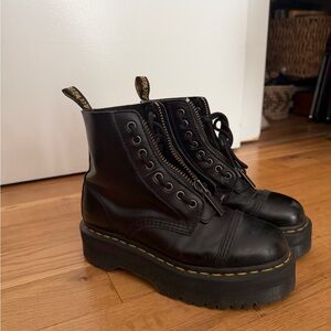 Dr. Martens Black Platform Combat Boots